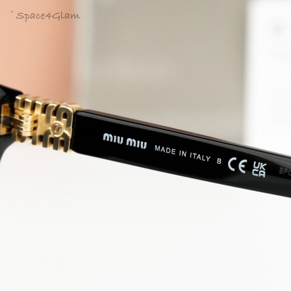 BRAND NEW Miu Miu MU12ZS 16K5S0 Black Grey Phantos Unisex Sunglasses 0MU 12ZS - Picture 6 of 8